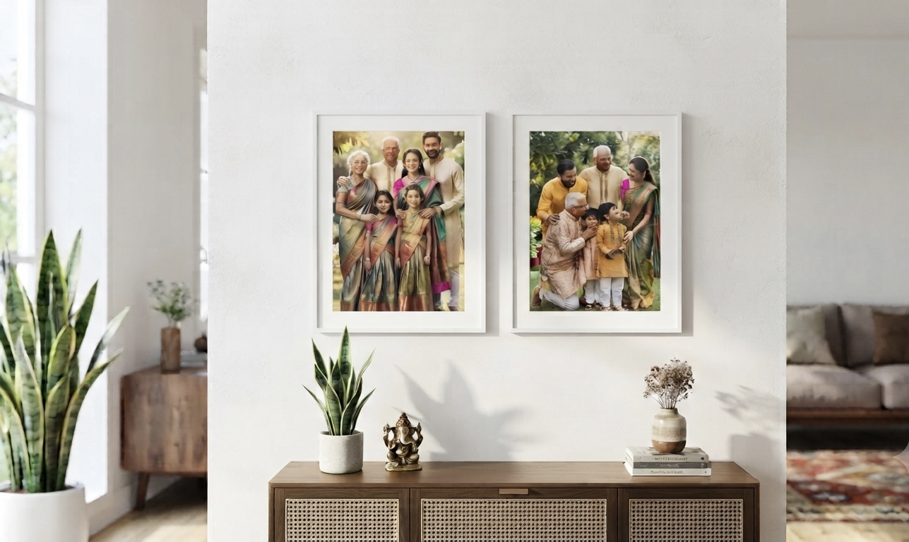 White Portraits- Two 8x11in