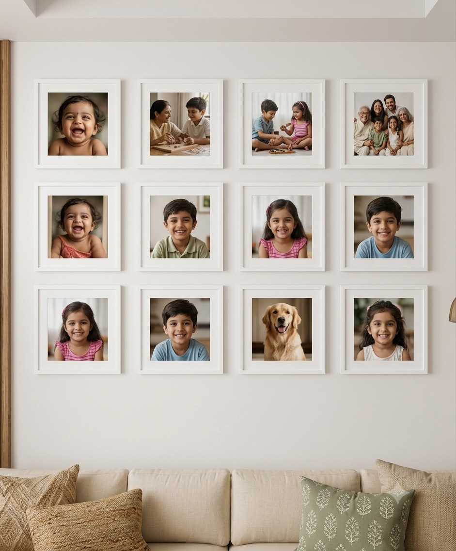 12 White Stories - 8x8in